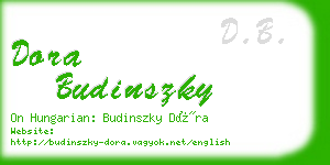 dora budinszky business card